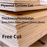 PLYWOOD PAPAN 3mm 5mm 9mm 12mm 15mm Custom Cut Size plywood sheet wood panel papan lapis plywood 4 x 8