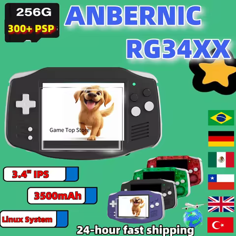 ANBERNIC RG34XX Handheld Game Console Linux 64-bit 3500mAH Bluetooth 3.4” IPS Screen RG 34XX Retro V