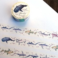 鯊魚 燙銀 離形紙膠帶(1入) 寬25mm 10米卷