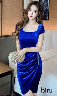 DRESS SEKSI/DRESS BAHAN BELUDRU PREMIUM
