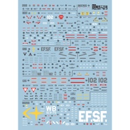 1010 PGU PG UNLEASHED 1/60 RX78 RX-78-2 2.0 Water slide decal (Kits not included) 1010PG020