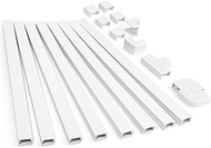 126in Cord Hider Kit, ZhiYo Cord Covers for Wall Mounted TV, Paintable Wire Cover for Cords, TV Cabl