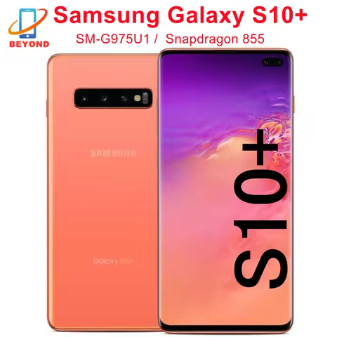 Samsung Galaxy S10+ G975U1 6.4" AMOLED 8/12GB RAM 128/512GB/1TB ROM Snapdragon NFC Original Unlocked