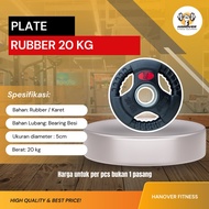 HANOVER FITNESS | Plate rubber 20 kg weight plate weight lifting tool rubber plate barbell plate