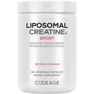 Codeage Liposomal Creatine Monohydrate Supplement, Pure Creatine 2500mg - Bekalan 3 Bulan, Mikronisa