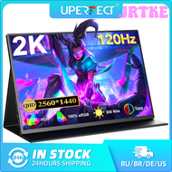 JRTKE UPERFECT 2K Portable Gaming Monitor 120Hz 15.6" HDR IPS Matte Computer Display External Second Screen for Switch Xbox PS4/5 Game EJTRT