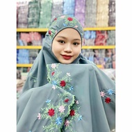 Telekung cotton sulam kain sembahyang lace mukena solat (LILY)
