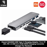 Xiaomi HAGIBIS USB Type-C Charging Adapter 7 in 1 TF /SD /PD /2 USD 3.0 /HUB HDMI Charging Converter