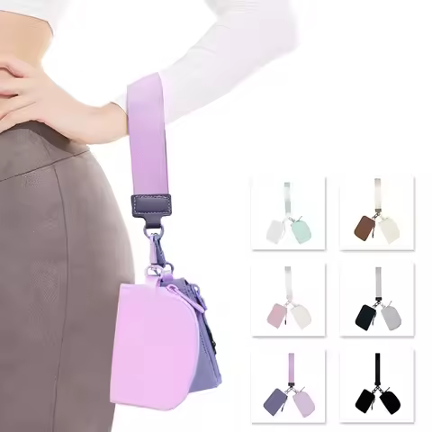 2PCS Mini Zip Around Wristlet Keychain Wallet Gift for Wristlet Portable Wallet Coin Purse Mini Wome