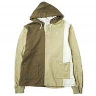 二手 Evisen 滑板 JOCKEY B SHIRT 連帽橄欖球衫，M 碼，棕色 x 米色。這款 Jockey 套頭 Polo 衫是追求休閒風格人士的熱門選擇。