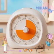 MIHAN 60-Minute Visual Countdown Timer, Silent Plastic Study Timer, Kitchen Timer