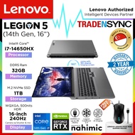 Lenovo Legion 5 16IRX9 | 83DG001LSB | Intel i7-14650HX Processor (14th Gen) | 32GB DDR5 5600 RAM | 1TB M.2 SSD | RTX 4060 8GB GDDR6 | 16'' WQXGA 500NITS | 3YR Ultimate Support