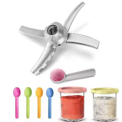 KEOL-Ice Cream Maker Accessories- Top Blade Replacement For Ninja Creami Deluxe NC501 Series, Includ