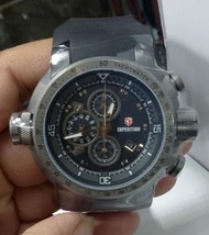 Expedition E6335 E 6335 Mc Airborne Black Jam Tangan Rubber Strap