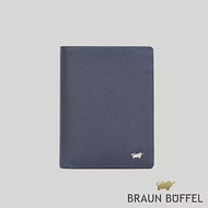 【BRAUN BUFFEL 德國小金牛】台灣總代理 HOMME-M 9卡直立中夾-深藍色/BF306-359-MAR