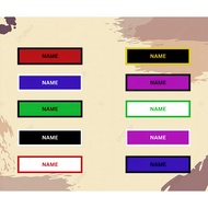 Tag Nama Sulam / Name Tag Sulam / Name Tag Sulam Sekolah / MINIMUM ORDER 1 KEPING