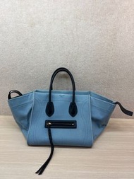 Celine Light Blue Denim Luggage Phantom Tote 囧包 托特包