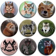 New Pop Therian Delta Symbol Soft Button Pins Cartoon Rainbow Therian Sign Creative Brooches Round B
