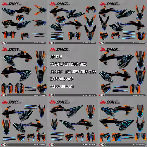 SPACE MOTO Custom Graphics Decals Stickers For KTM 125 250 350 450 500 SX SXF XC XCF 07-25 EXC XCW 0