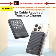 AWEI P33K 10000mAh SCP22.5W + PD20W + Magnetic Wireless 15W Fast Charging Slim Powerbank