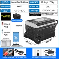 Alpicool fridge refrigerator 35L 45L 55L mini fridge with pull rod 冰箱 refrigeration compressor 12v24