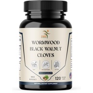 Wormwood Black Walnut Clove Capsules – Herbal Detox & Cleanse Supplement, 120 Capsules for Digestive