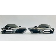 2013 W212 E63 Facelift AMG Exhaust Head Tips Tailpipe Remodel (Chrome / Black) Mercedes Benz E Class