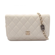 【二手】香奈兒 (Chanel) CHANEL 單肩包 Matelasse AP0250 白色魚子醬紋小牛皮（粒面小牛皮）Matelasse 鏈條錢包 女士二手 B