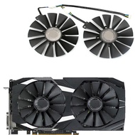 ☃Durable Graphics Card Fan Replacement 4PIN Video Card Cooling Fans for ASUS DUAL-RX580-8G Repai Wn