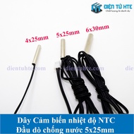 NTC sensor wire 1% B3950 probe 5x25mm 4x25mm [HTE Quy Nhon CN2]
