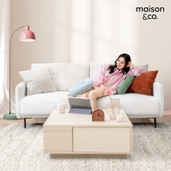 SB Design Square MAISON CO. โซฟา 3 ที่นั่ง รุ่น Lacuna สีเบจ (196x85x86 ซม)