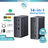 UGREEN 14 in 1 USB-C Docking Station Dock HDMI 4K60Hz DisplayPort 120Hz USB-A RJ45 SD TF Card Reader