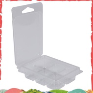 100 Packs Wax Melt Clamshells Molds Square, 6 Cavity Clear Plastic Cube Tray for Candle-Making & Soa