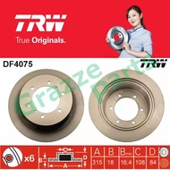 (2 pcs) TRW Disc Brake Rotor Rear for DF4075 Mitsubishi Pajero Sport V34 V46 (315mm)