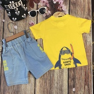 [Liquidation] Shark Shirt Wrap, Torn Jeans T-Shirt Or Baby Box Bag. Real Photo Taken