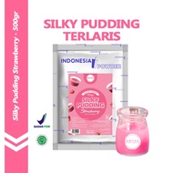 [SILKY PUDDING] Bubuk Silky Pudding Rasa Strawberry / Stroberi 500 Gr Mix Gula Puding Sutera Pudot D