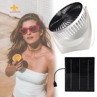 Portable Solar Fan Solar Panel Fan with USB Solar Powered Camping Fan Solar Charger for Outdoor Camp
