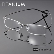 กรอบแว่น Titanium ทรงไร้ขอบ สำหรับตัดเลนส์สายตา ฺ FL001