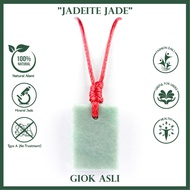 Kalung Giok Hijau Burma Liontin Batu Asli Jadeite Jade Natural