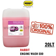 RABBIT ENGINE WASH E80 - 20Lt - Engine degreaser chemical kuat dan POWER merah READY STOCK / Alkalin