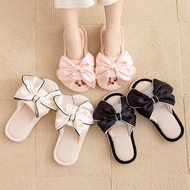 Bow Linen Slippers Indoor Sandals Slippers Europe Americafrench styleSimple Fabric Cotton Linen Slip