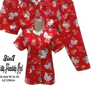 Trending... Hs.99 WOMEN'S 3-IN-1 CHARACTER MOTIF PAJAMAS | FIT TO XL | Chest size 104CM