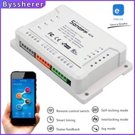 Byssherer Sonoff 4CH R3 สมาร์ทสวิทช์ITEAD 4 ช่องการติดตั้งรางDin WiFiสวิตช์ไร้สาย