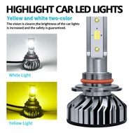 2 Dual CSP 3 Color LED Headlight H1 H3 H4 H7 H11 HB3 HB4 Car Can Bus Canbus Motor V3X Lampu LED Kere