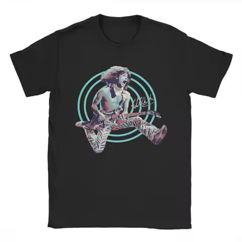 American Legendary Rock Band Eddie Van Halen Poster Graphic Print T-shirt Men Women Summer New Tee S