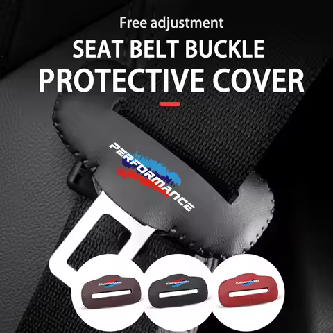 Premium Leather Seat Belt Buckle Cover Anti Scratch Protective Latch For BMW 1 2 3 5 7 Series X1 X2 
