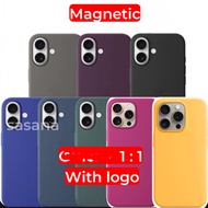 1:1 Magnetic Liquid Silicone for iphone 16/15/ Pro/Pro Max /Plus/ phone case Animated pop-upEquipped