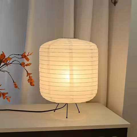 Japanese Rice Paper Table Lamps Wabi Sabi Akari Noguchi Yong Led Desk Lamp Bedroom Home Decor Living