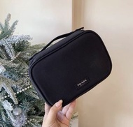 ⭐️Prada Beauty⭐️黑包尼龍大容量雙層手提化妝包 配鏡子 洗漱包