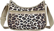 Flaxen Leopard Classic Hobo Crossbody Bag + Cosmetic Bag, Style 7520/Color U299, Fashion Trending Mo